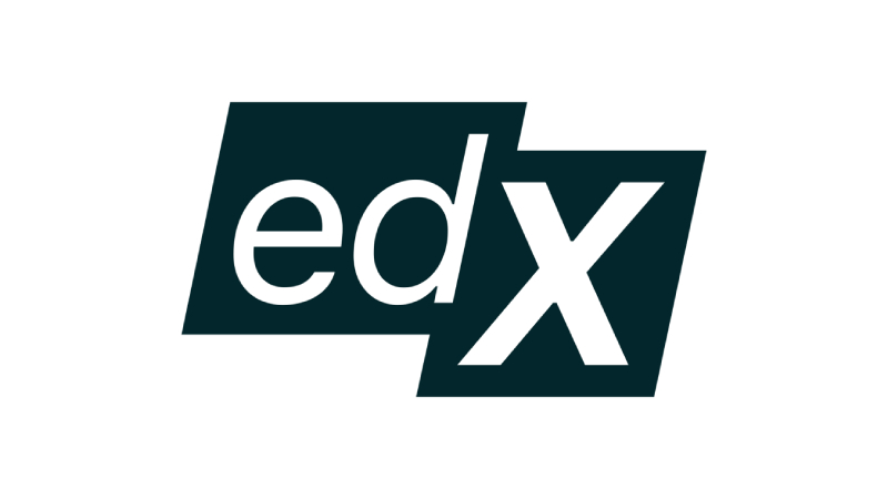 A logo of edX