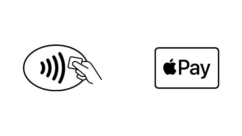 Contactless payment icon and Apple Pay