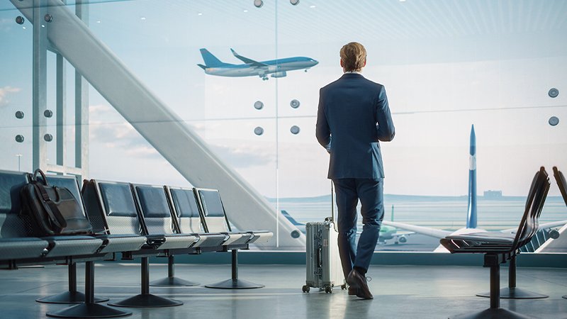 A man in the airport